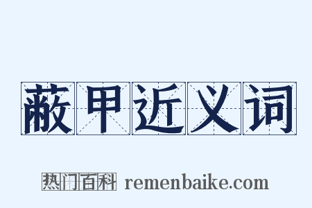 蔽甲近义词是什么意思的图片
